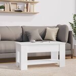 vidaXL Table basse blanc 101x49x52 cm bois d'ingénierie