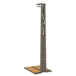 vidaXL Douche de jardin Grise 60x80x214 cm Poly Rattan