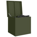 vidaXL Boîte de Rangement Extérieure Vert olive 55 x 50 5 x 50 cm