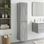 vidaXL Cabinet de Salle de Bain Mural Sonoma gris 33 x 34 5 x 160 cm