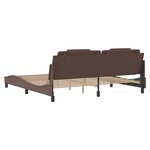 vidaXL Cadre de lit Viana sans matelas marron 200x200 cm similicuir