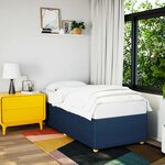 vidaXL Cadre de lit sans matelas bleu 90x200 cm tissu