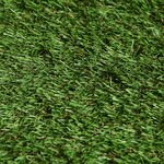 Gazon synthétique artificiel moquette extérieure dim. 4L x 1l m herbes hautes denses 2 cm vert