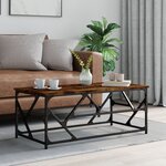 vidaXL Table basse Chêne fumé 100x50x40 cm Bois d'ingénierie