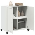 vidaXL Buffet blanc 68 5x39x72 cm acier laminé à froid