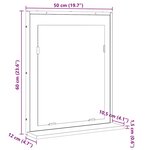 Miroir de Salle de Bain vidaXL avec Étagère Chêne Sonoma 50x12x60 cm Bois d'Ingénierie