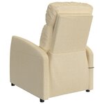 vidaXL Fauteuil de massage Crème Tissu