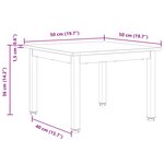 vidaXL Table basse Blanc 50 x 50 x 36 cm Bois de pin massif