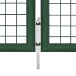 vidaXL Portail en treillis de jardin acier 390x100 cm vert