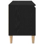 Meuble TV vidaXL avec pieds en bois Noir Chêne 102x35x50 cm