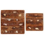 vidaXL Tables d'appoint Multicolore bois de récupération massif