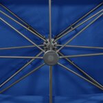 vidaXL Parasol de jardin en porte-à-faux avec double toit bleu azuré
