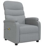 vidaXL Fauteuil de massage Gris clair Tissu