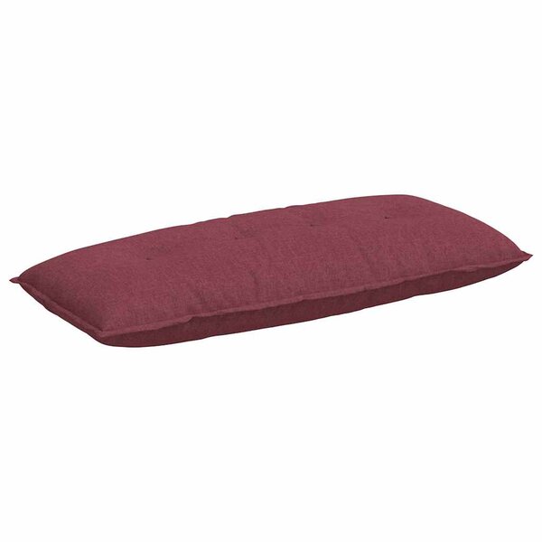 vidaXL Coussin de Dos Bordeaux 120 x 19 x 50 cm tissu