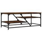 vidaXL Table basse chêne fumé 100x49x40 cm bois d'ingénierie