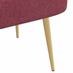 vidaXL Banc rembourré avec dossier Bordeaux 110 x 60 x 76 cm Polyester
