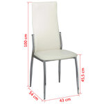 vidaXL Chaises à manger lot de 2 blanc similicuir