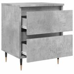vidaXL Table de chevet gris béton 40x35x50 cm bois d’ingénierie