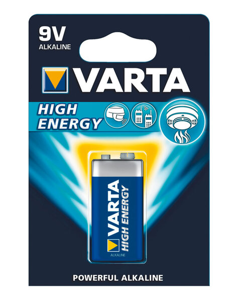 Varta Alkaline High Energy pile 9V 6LR61 (lot de 5)