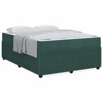 vidaXL Cadre de lit avec matelas Vert foncé 160 x 200 cm Velours