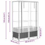 vidaXL Jardinière surélevée avec housse aspect rotin 80x40x138 cm