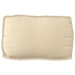 vidaXL Set de coussins de palette 3 Pièces Beige 120 x 80 x 12 cm