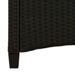 vidaXL Banc de jardin avec oreiller Noir et Crème 105 x 60 x 112 cm