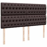 vidaXL Sommier à lattes de lit avec matelas Marron foncé 180x200 cm