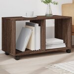 vidaXL Armoire roulante chêne marron 72x33x42 5 cm bois d'ingénierie