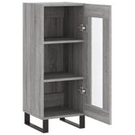 vidaXL Buffet Sonoma gris 34 5x34x90 cm Bois d'ingénierie