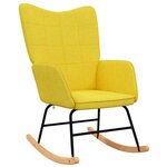 vidaXL Chaise à bascule Jaune moutarde Tissu