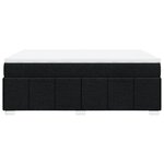 vidaXL Sommier à lattes de lit avec matelas Noir 140x190 cm Tissu