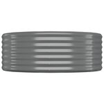 vidaXL Lit surélevé de jardin Acier galvanisé 396x100x36cm gris