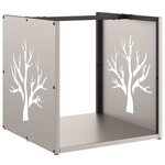 VidaXL Étagère à bois 40x40x40 cm acier résistant aux intempéries