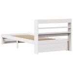 vidaXL Cadre de lit avec tête de lit sans matelas blanc 100x200 cm