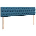 vidaXL Cadre de lit ottoman avec matelas bleu foncé 200x200 cm velours