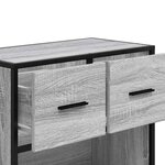 vidaXL Table de chevet sonoma gris 60x31x60 cm bois ingénierie métal