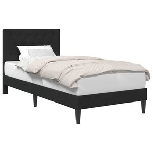vidaXL Cadre de lit avec tête de lit Noir 90 x 200 cm Velours