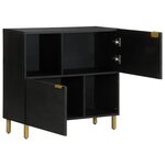 vidaXL Buffet noir 80x33x75 cm bois d'ingénierie