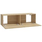vidaXL Meubles TV muraux 2Pièces chêne sonoma 100x30x30cm bois ingénierie