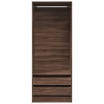 vidaXL Garde-robe chêne marron 80x50x200 cm bois d'ingénierie