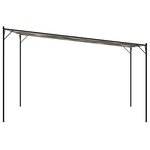 vidaXL Belvédère beige 4x4 m 180 g/m² tissu et acier