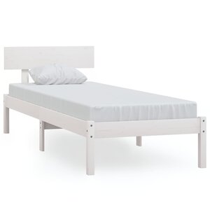 vidaXL Cadre de lit sans matelas blanc bois de pin massif