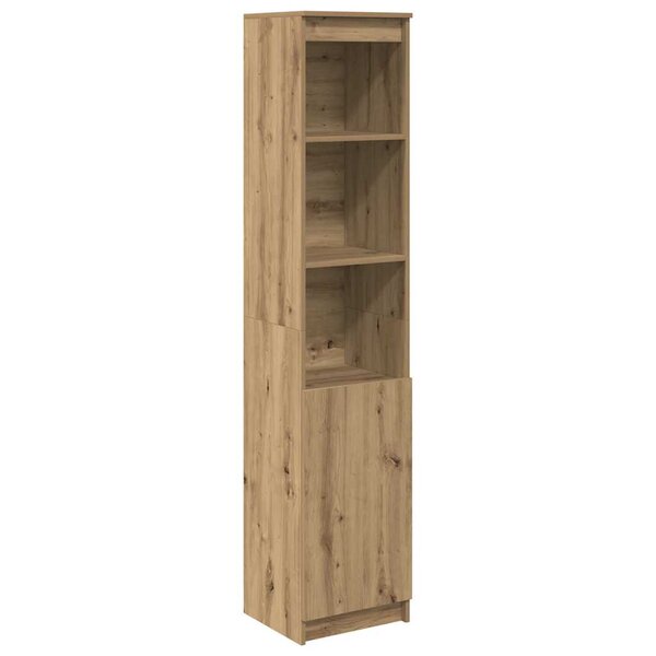 vidaXL Buffet haut chêne artisanal 37 5x35x180 cm bois d'ingénierie