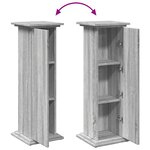 vidaXL Piédestal avec rangement sonoma gris bois d'ingénierie