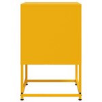 vidaXL Table de chevet jaune moutarde 36x39x60 5 cm acier