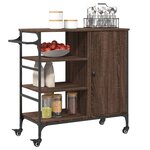 vidaXL Chariot de cuisine chêne marron bois d'ingénierie