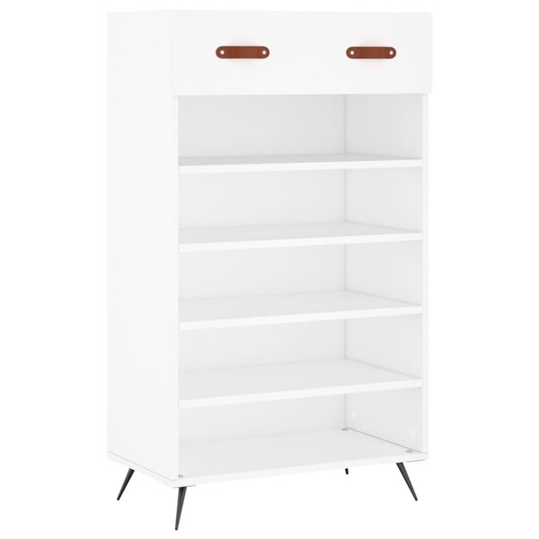 vidaXL Armoire à chaussures blanc 60x35x105 cm bois d'ingénierie