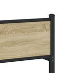 vidaXL Cadre de lit en métal sans matelas chêne sonoma 90x200 cm