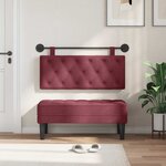vidaXL Tête de lit suspendue Bordeaux Tissu